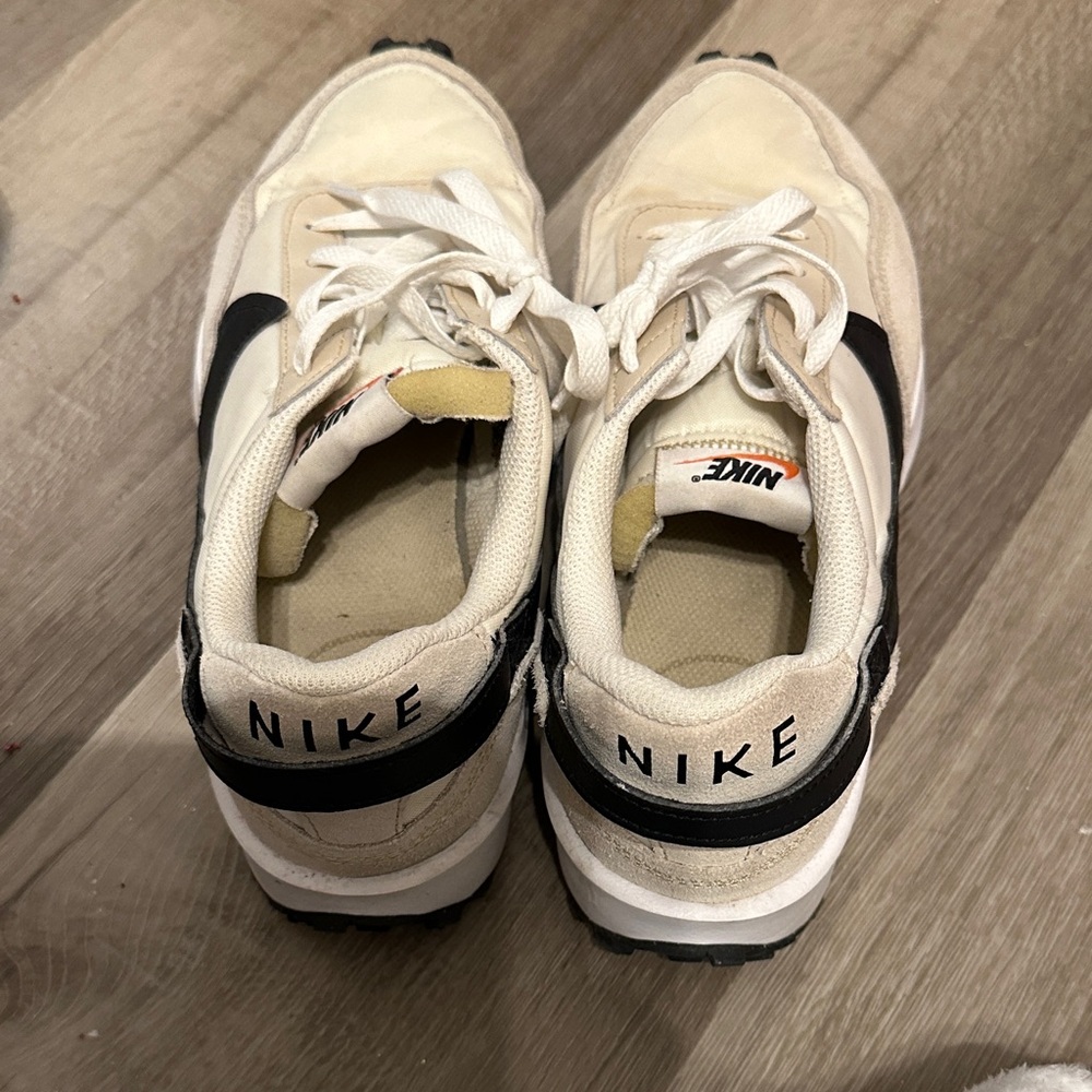 Nike Cream and Black Athletic Shoes